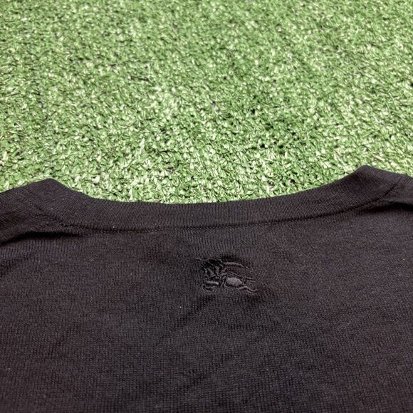 Burberry Womens Short Sleeve Cotton Black Short Sleeve Shirt Size Womens Small - Picture 6 of 7